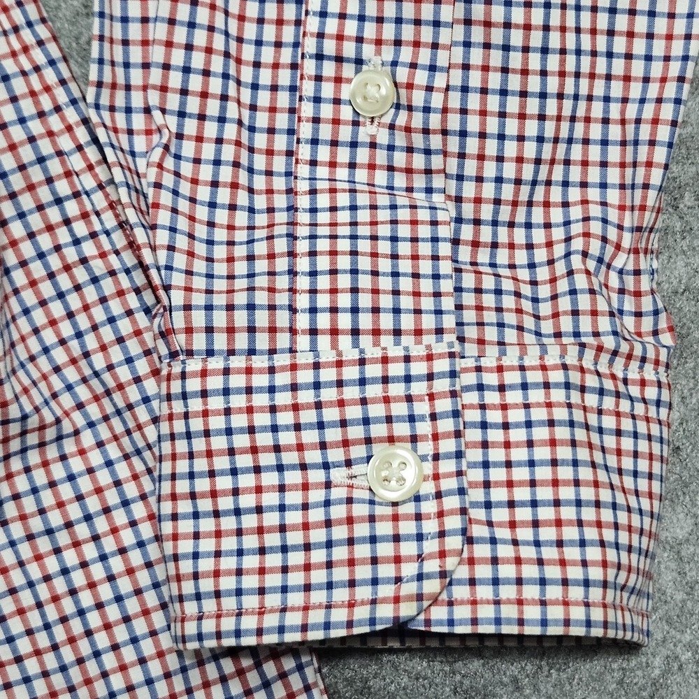Men's Red White Blue Ralph Lauren Button Down Plaid Shirt Size Medium - Picture 4 of 10